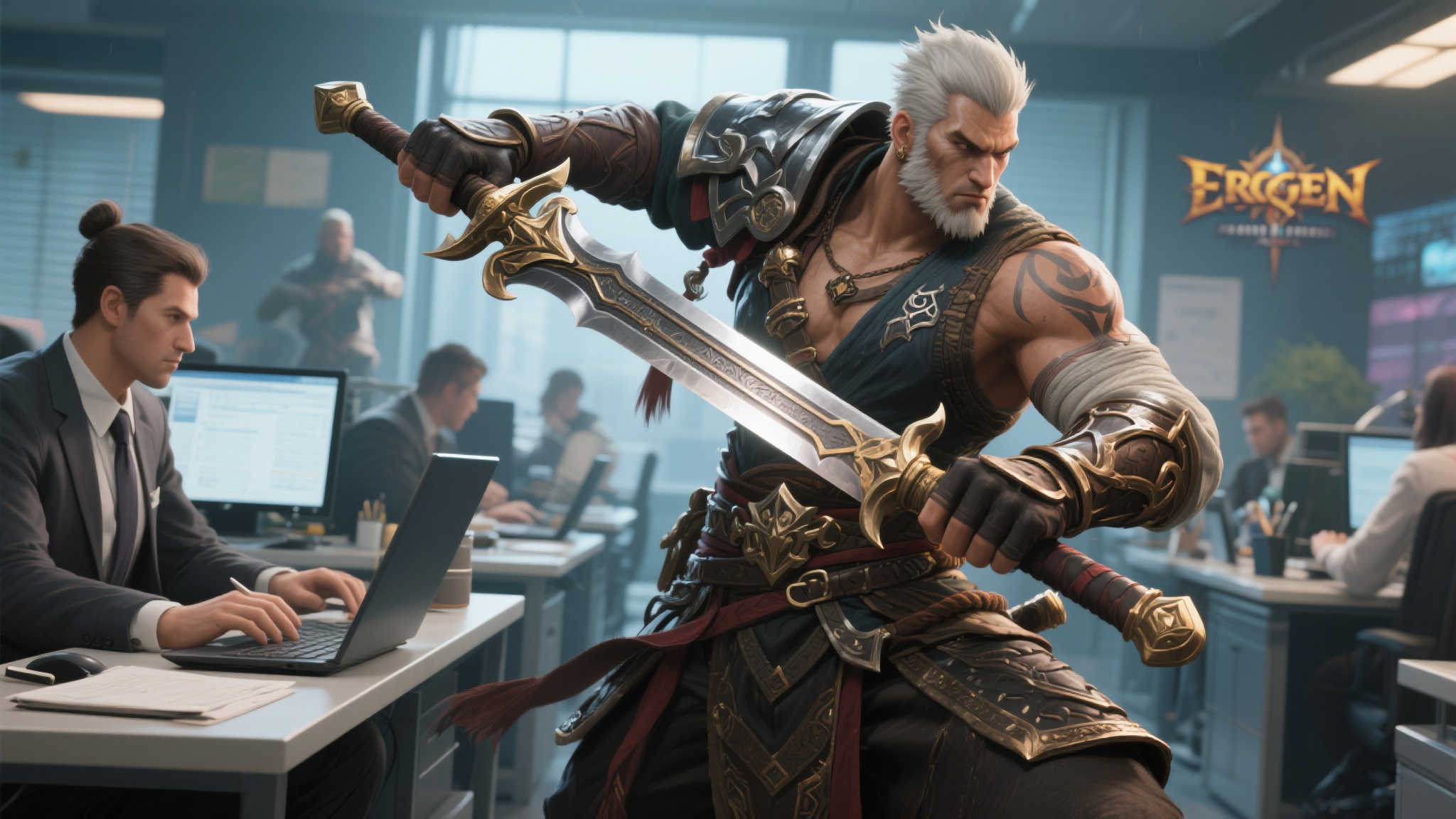 当保镖的猎魔人和卖肉的战神:经典角色现实新职业探索 当保镖的猎魔人和卖肉的战神:经典角色现实新职业探索